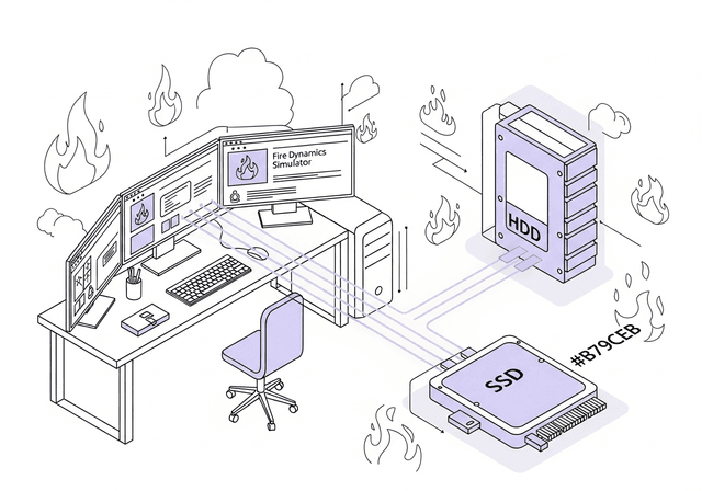 Dysk SSD vs HDD: Jaki wybrać do symulacji FDS i pożaru?