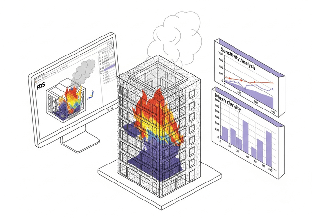 Analiza siatki CFD w modelowaniu pożarów z FDS